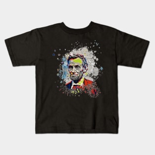 Abraham Lincoln art design Kids T-Shirt